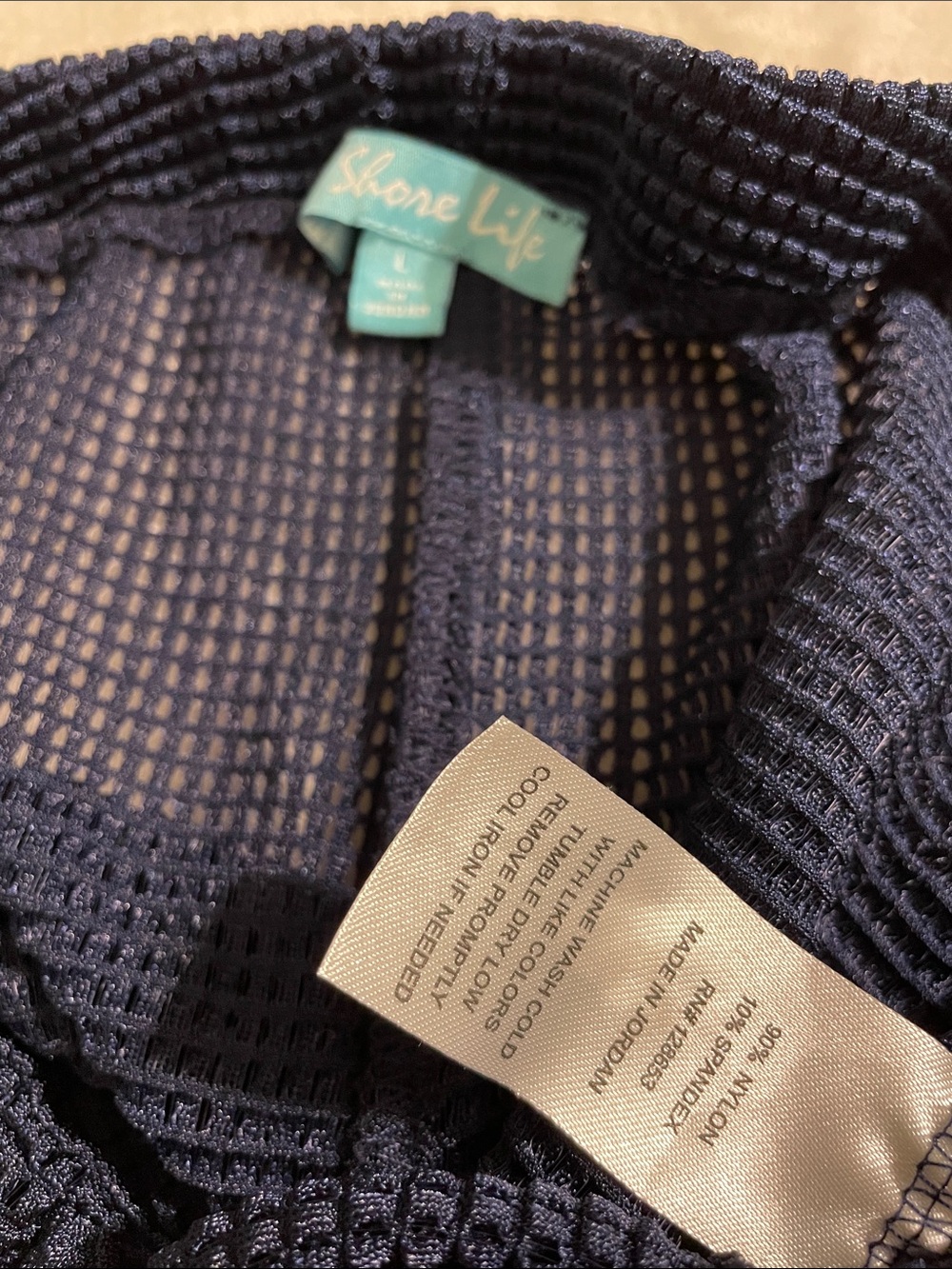 Womens Navy Knit Pants - Picture 2 of 2